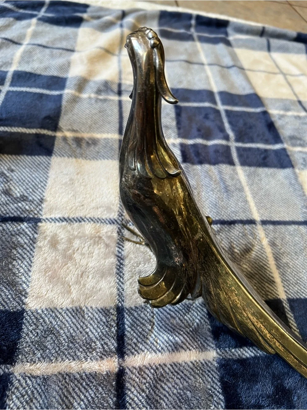 Vintage-style peacock figurine or statue – 